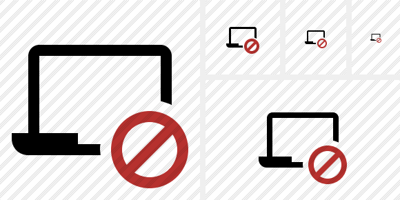 Laptop Block Icon Laptop Block Icon