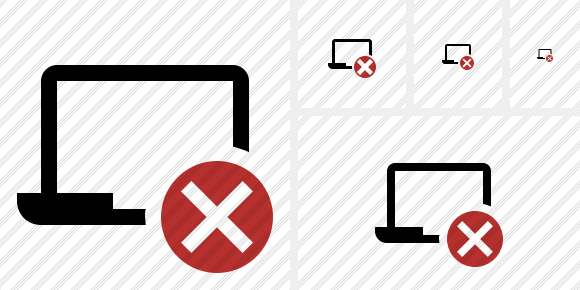 Laptop Cancel Symbol