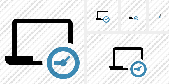 Laptop Clock Icon Laptop Clock Icon