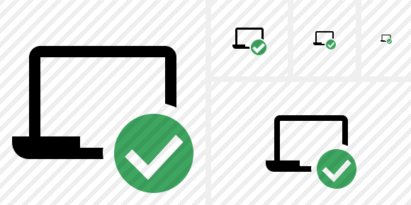 Laptop Ok Icon Laptop Ok Icon