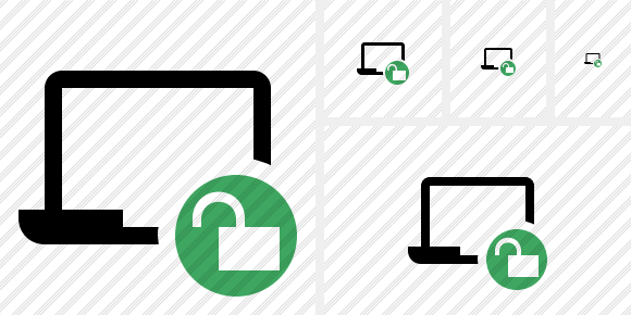 Laptop Unlock Icon Laptop Unlock Icon