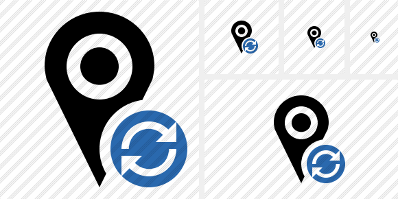 Map Pin Refresh Icon