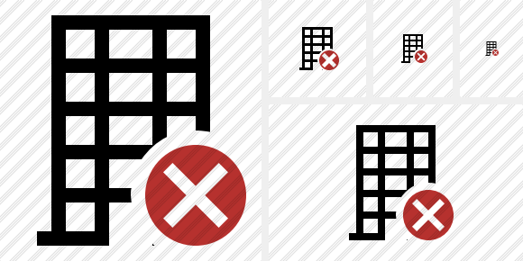 Office Building Cancel Icon