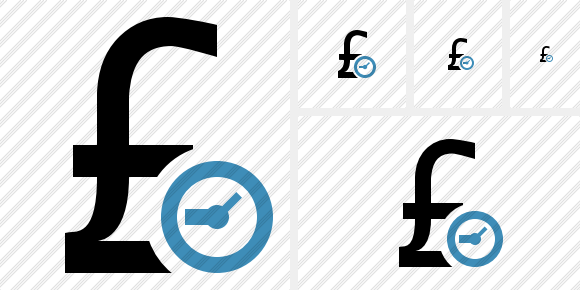 Pound Clock Icon Pound Clock Icon