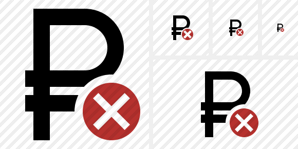 Ruble Cancel Symbol