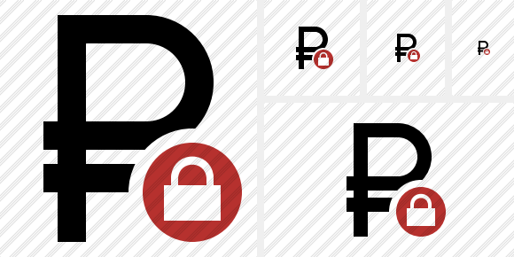 Ruble Lock Symbol