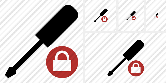 Screwdriver Lock Symbol