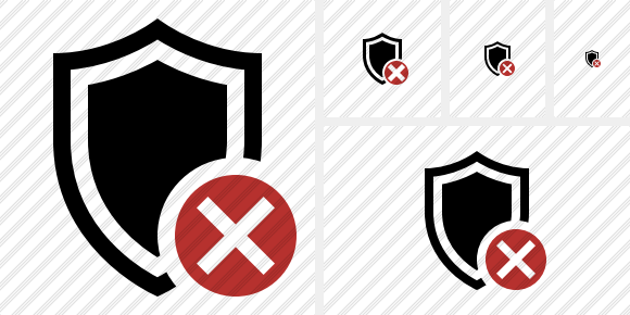 Shield Cancel Symbol Shield Cancel Symbol