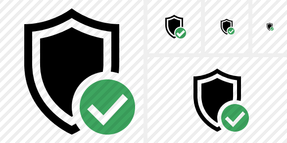 Shield Ok Symbol Shield Ok Symbol