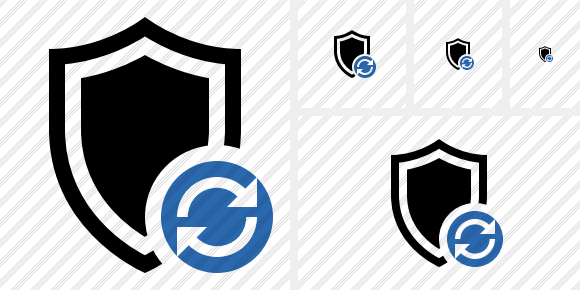 Shield Refresh Symbol Shield Refresh Symbol