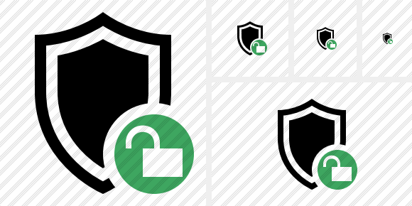 Shield Unlock Symbol Shield Unlock Symbol