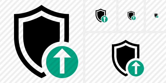 Shield Upload Symbol Shield Upload Symbol