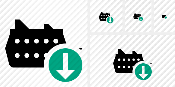 Ship Download Icon Ship Download Icon