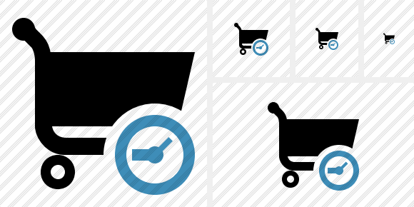 Shopping Clock Icon Shopping Clock Icon