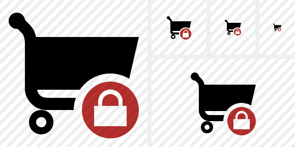 Shopping Lock Icon Shopping Lock Icon