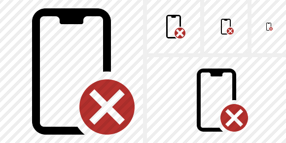 Smartphone 2 Cancel Symbol