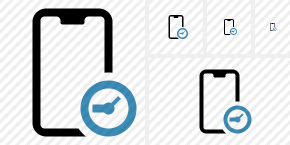 Smartphone 2 Clock Icon Smartphone 2 Clock Icon