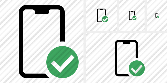 Smartphone 2 Ok Icon Smartphone 2 Ok Icon