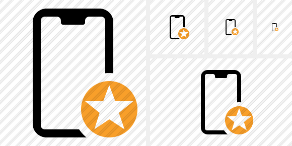 Smartphone 2 Star Icon Smartphone 2 Star Icon