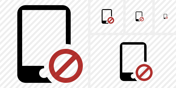 Smartphone Block Icon Smartphone Block Icon