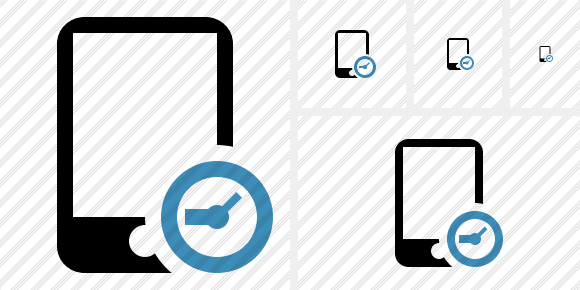 Smartphone Clock Icon Smartphone Clock Icon