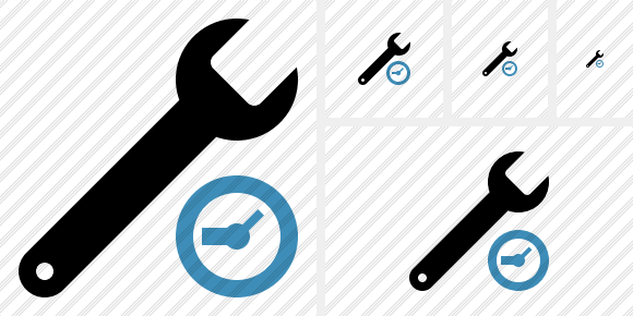 Icono Spanner Clock Icono Spanner Clock