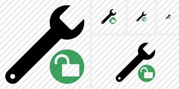 Spanner Unlock Symbol