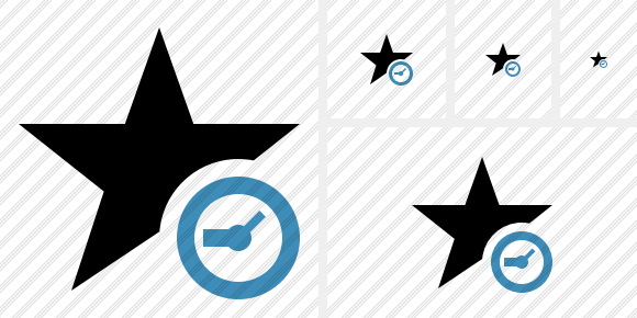 Star Clock Icon Star Clock Icon