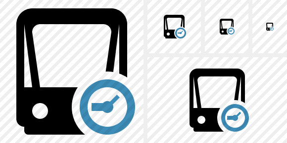 Tram 2 Clock Icon Tram 2 Clock Icon