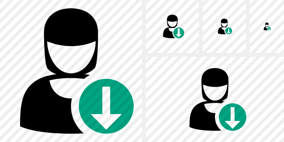 User Woman Download Symbol