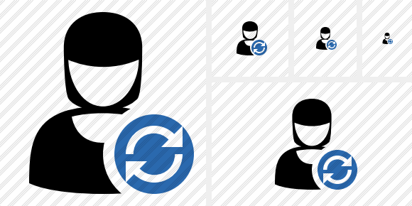 User Woman Refresh Symbol