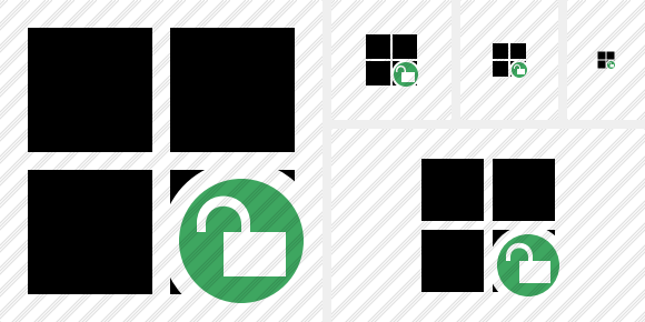 Windows Unlock Icon