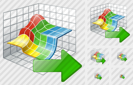 Icône 3D Graph Export