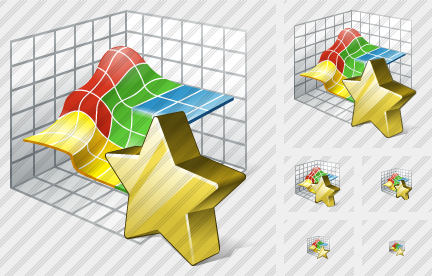 Icona Grafico 3D Preferiti Icona Grafico 3D Preferiti