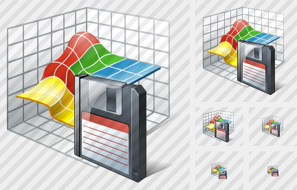 Icona Grafico 3D Salva