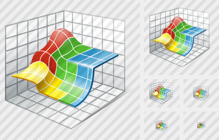 Icona Grafico 3D Icona Grafico 3D
