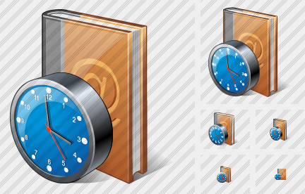 Address Book Clock Icon Address Book Clock Icon