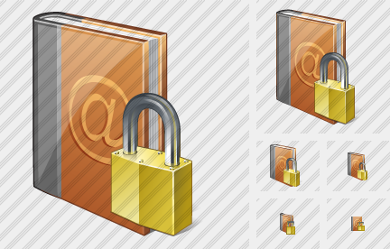 Address Book Locked Icon Address Book Locked Icon
