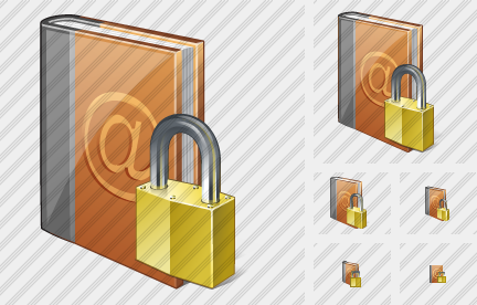 Address Book Locked Icon