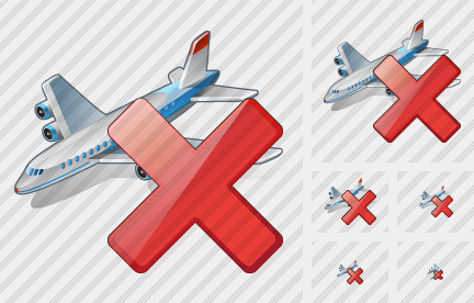 Airplane Delete Icon Airplane Delete Icon