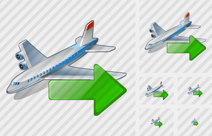 Airplane Export Icon