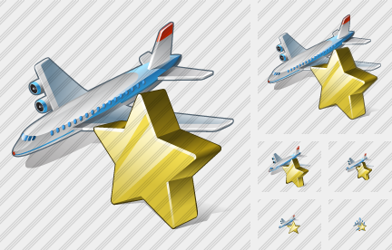 Airplane Favorite Icon Airplane Favorite Icon
