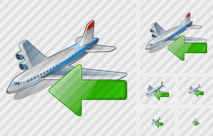 Airplane Import Icon Airplane Import Icon
