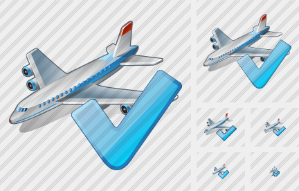 Airplane Ok Icon Airplane Ok Icon