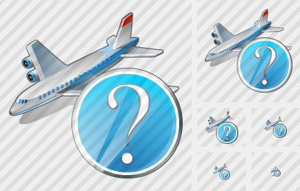 Airplane Question Icon Airplane Question Icon
