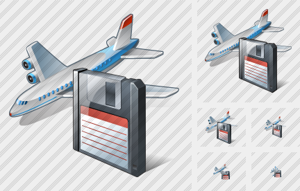 Airplane Save Icon Airplane Save Icon
