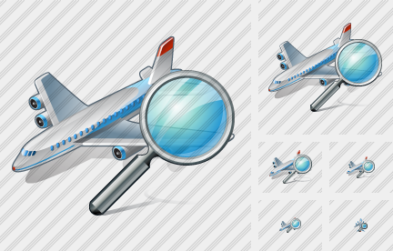 Airplane Search Icon Airplane Search Icon