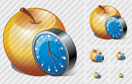 Apple Clock Icon Apple Clock Icon