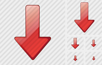 Arrow Down Red Icon