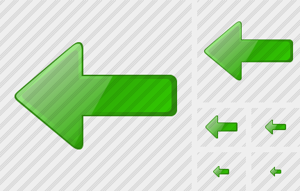 Arrow Left Green Symbol